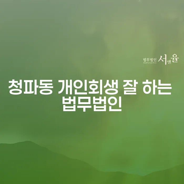 청파동 개인회생 잘 하는 법무법인