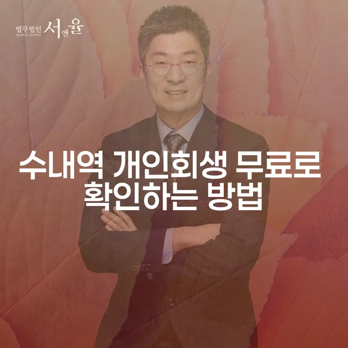 수내역 개인회생 무료로 확인하는 방법