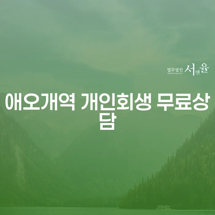 애오개역 개인회생 무료상담