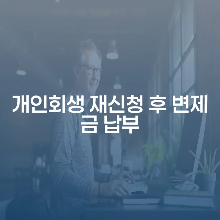 개인회생 재신청 후 변제금 납부, 어떻게 해야 할까요?