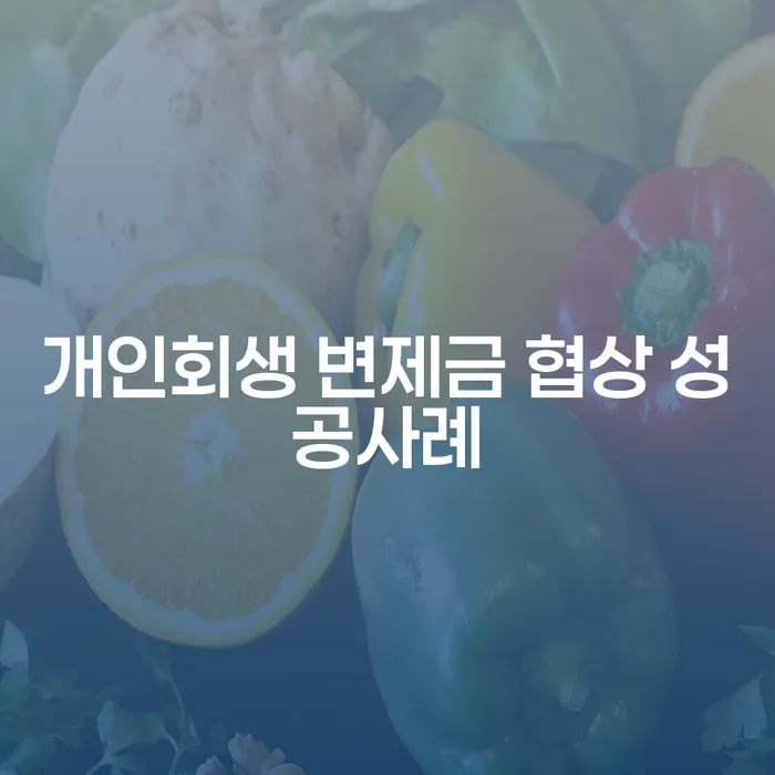 개인회생 변제금 협상 성공사례는 어떻게 이루어지는가?